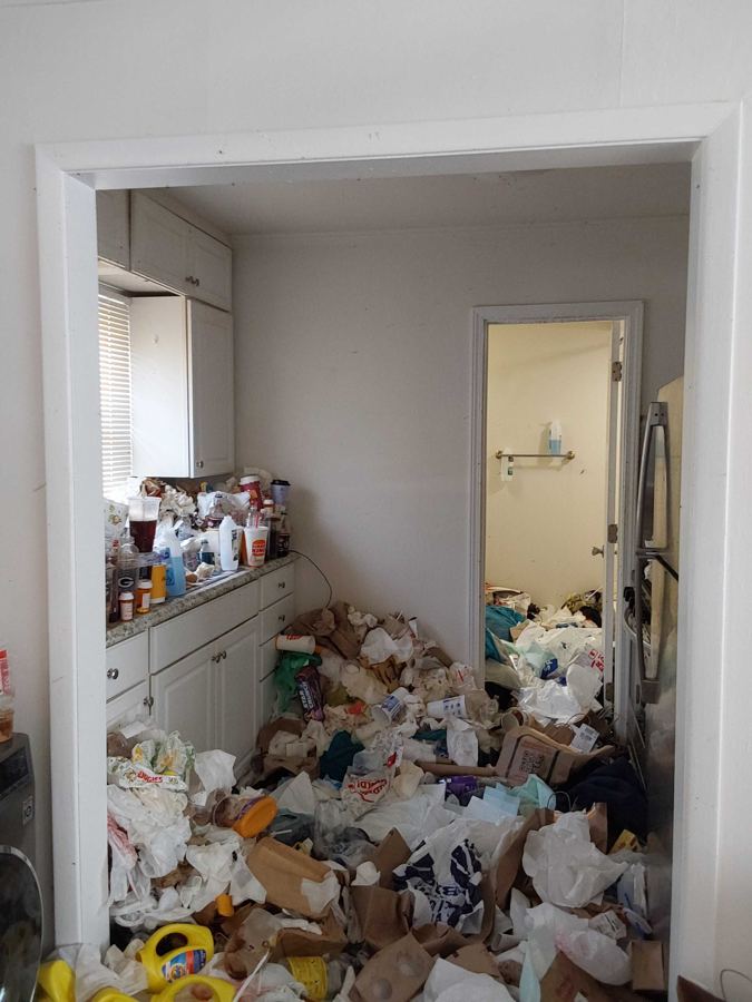 Hoarder cleanout before, Baldwin County AL